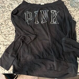 PINK Victoria's Secret Black Sleepwear Top